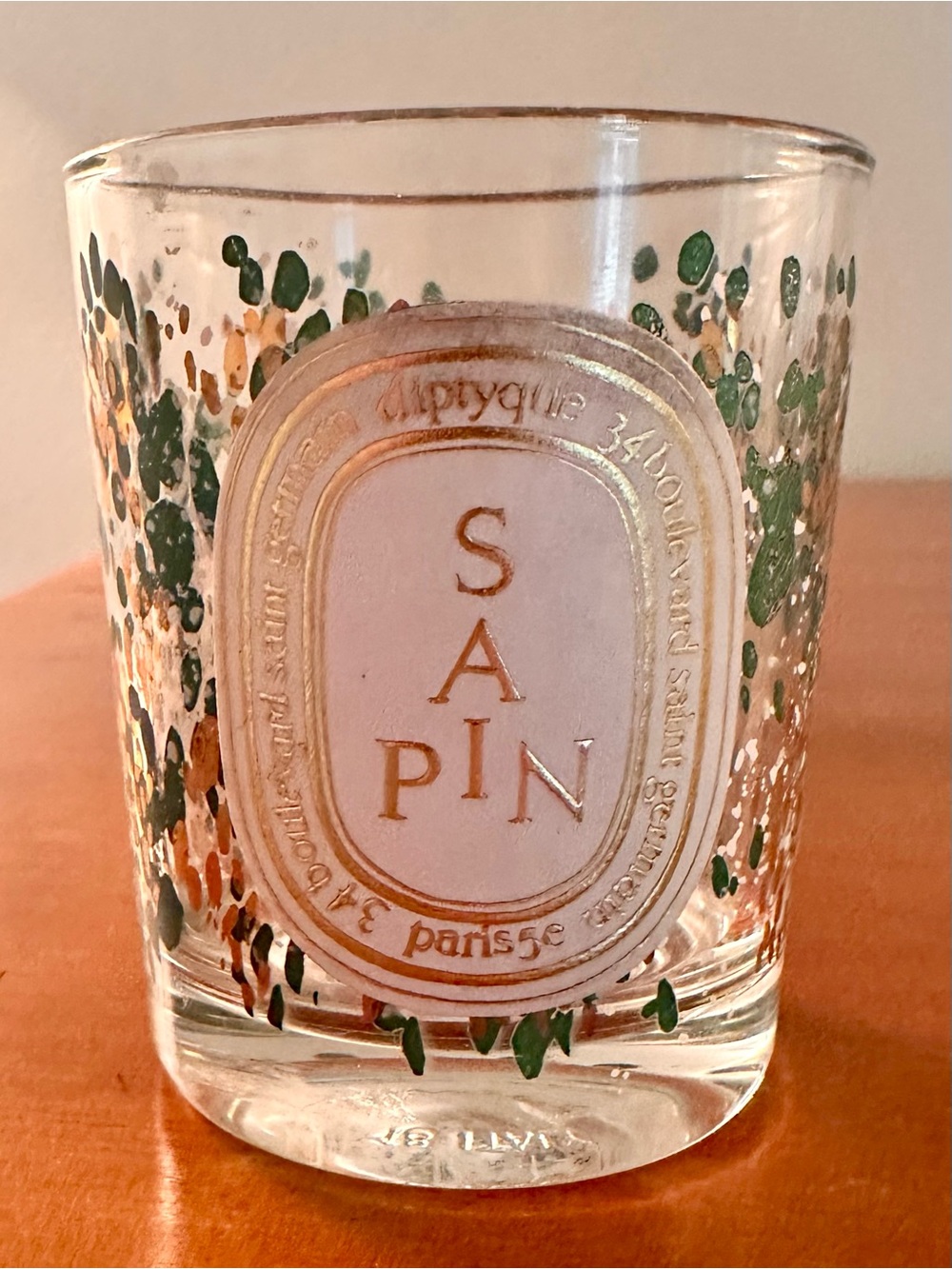 Diptyque Sapin 70g Small Holiday Candle Empty Glass Vessel Limited Edition